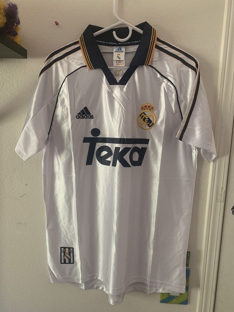 1999 Real Madrid White Adidas Jersey Teka Medium Retro Vintage | eBay
