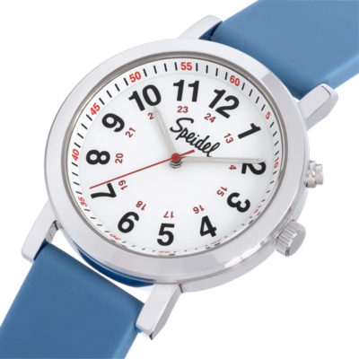 Speidel White Dial Watch w/Silver Accents & White Strap. Great for Medical Staff Amazon.com: Speidel Scrub Petite Watch for Nurses, Medical  main image 3