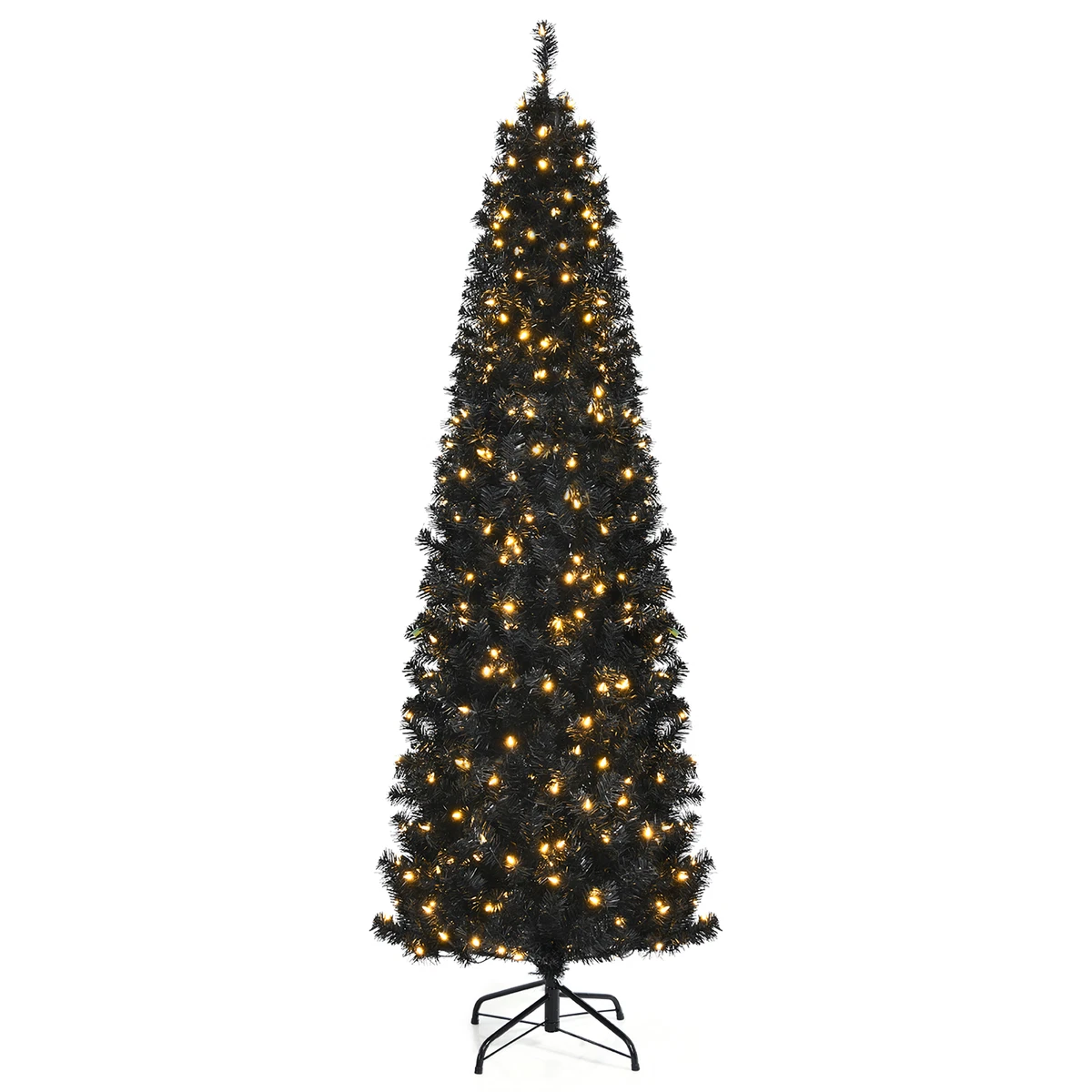 7 foot online black christmas tree