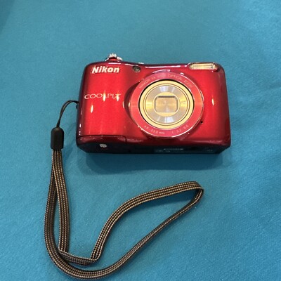 Nikon Coolpix L26 Digital Camera  16.1 RED For Parts Not Working Read