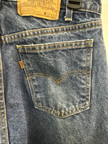 vintage levis 505 orange tab usa denim jeans 31x29 20505-0217 60s 70s straight - Picture 2 of 9