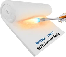 Nelyrho 24"X16"X1" Ceramic Fiber Insulation Blanket, Fireproof & Heat Resistant