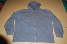 Vintage Polo Ralph Lauren Hoodie Men Size XL Full Zip Sweatshirt Distressed Blue
