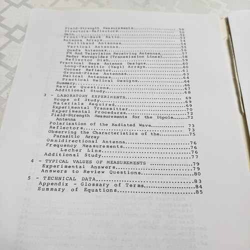 Science Instruments Co Antennas & Transmission Lines Manual SIP360 Tischler 1986 - Zdjęcie 6 z 10