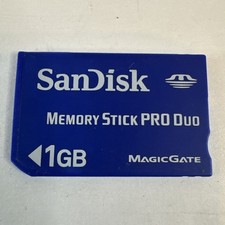 SanDisk Memory Stick Pro Duo 1GB Magic Gate Memory Card Blue Needs Format
