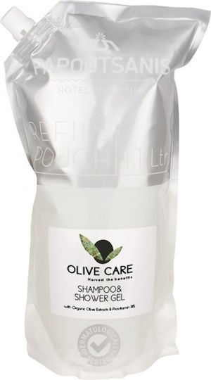 Olive Care 2 in 1 Shampoo und Duschgel 1100ml Nachfüllbeutel, 1 Stück