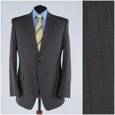 Mens Brown Sport Coat 46R US Size ARZONI Wool Blazer Birdseye Jacket