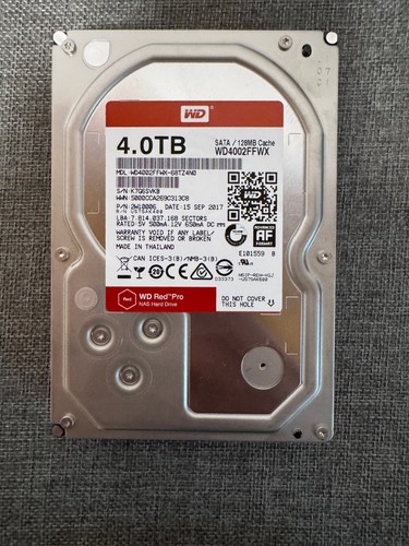 WD RED Pro WD4002FFWX | 4 TB SATA III HDD | 128 MB Cache | 3,5" SATA III