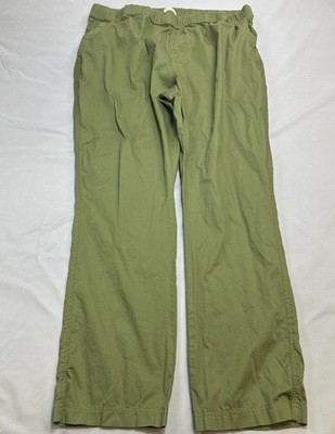 Pact Pants Mens XL Green Chino Elastic Waist Drawstring Stretch Casual 2