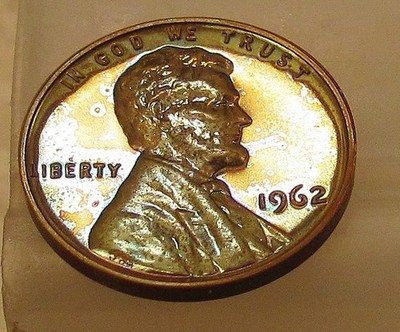 1962 Gem   Proof  Cent  ~ EYE CANDY ~  ''Blazing TONED  Beauty''#419 ~ 18