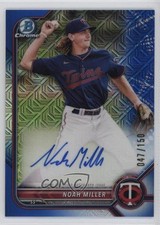 2022 Bowman Chrome Prospect HTA Choice Refractor 47/150 Noah Miller Auto 19fv