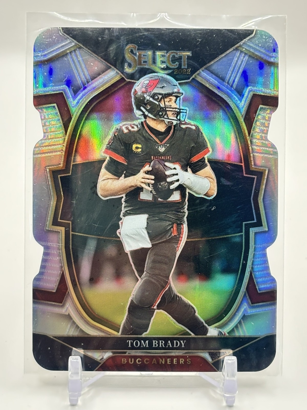 2022 Panini Select Tom Brady #26 Silver Die Cut Prizm Concourse Buccaneers