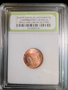 2009-P Lincoln Log Cabin 1c Commemorative Issue Brilliant Uncirculated INB Cert