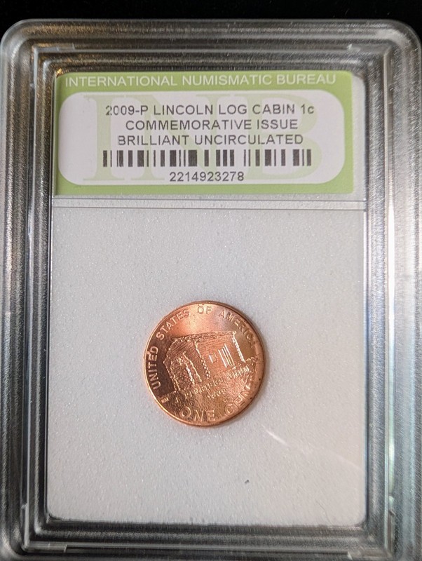 2009-P Lincoln Log Cabin 1c Commemorative Issue Brilliant Uncirculated INB Cert