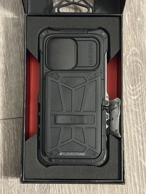 iPhone 14/14 Pro Element Case Black Ops X5 Aluminum Frame G10 Wallet Military