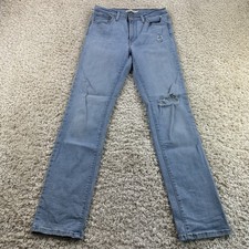 Levis 724 High Rise Straight Womens Size 28 Stretchy Light Wash