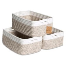 11.8"x8"x4.5  Storage Baskets for 11.8" x 8" x 4.5" Off White  Mixed Brown