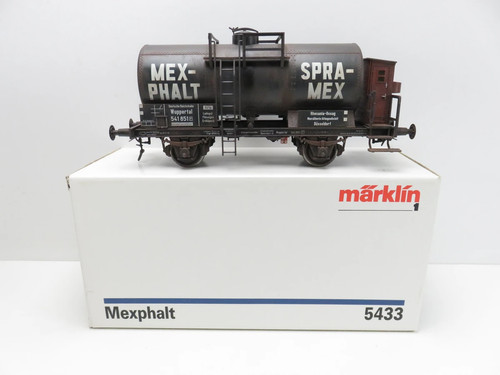 (1HOL578) Märklin 5433 Kesselwagen MEXPHALT der DRG, Gealtert 1 DC, OVP | Condition: Gebraucht