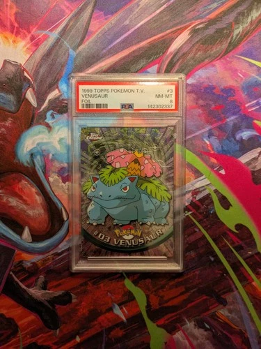 Pokemon Venusaur Topps Chrome PSA 8 NM-MT Holo Card #3