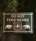 Vintage US Forest Service Do Not Feed Bears Porcelain Sign National Park Service