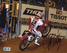 LEGEND Jeremy McGrath FMX Motocross Autographed Signed 8x10 Photo Beckett BAS