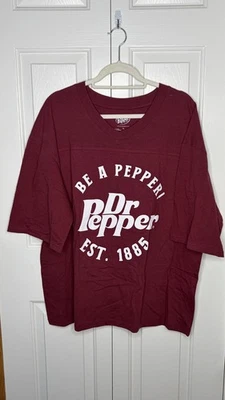 Vintage-Inspired Dr Pepper Est. 1885 Burgundy Tee Women’s Size XL - Photo 1/4