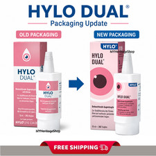 HYLO Dual Eye Drops 10ml Preservative Free Lubricating Eye Care 1-3 Packs