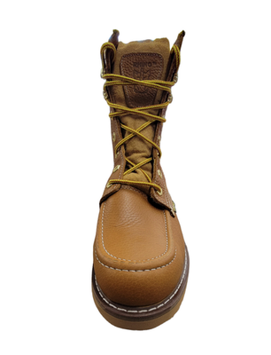 Rhino 82M26 Leather Tan 8 Inch Soft Toe Moc Toe Lace Up Work Boots