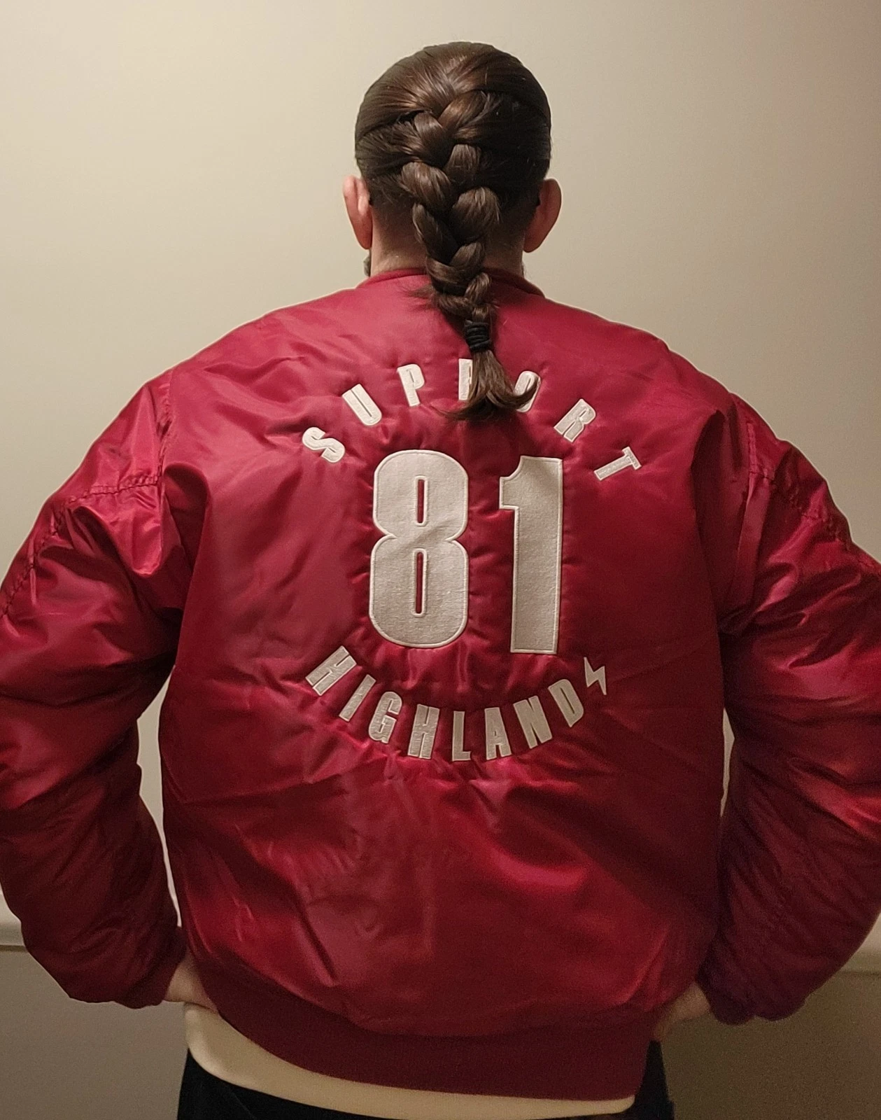* RARE * HELL'S ANGELS HIGHLANDS Charter Support RED WINTER JACKET - product detail image 2