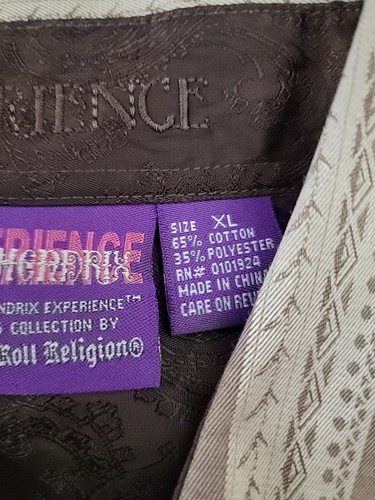 Jimi Hendrix Experience Shirt Mens XL Purple Label Hippie Flip Cuff Vintage Y2K - Picture 13 of 13