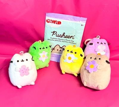 Gund **PUSHEEN MYSTERY PLUSH FLORAL CLIP** You Choose Color