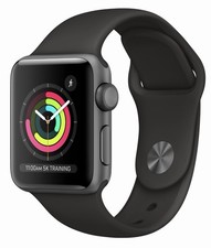 Apple Watch Series 3 38mm Space Gray Aluminium Case with Gray Sport Band Gps
