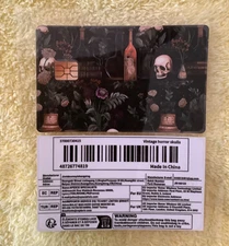 Credit Card Debit Skeleton Heads Flowers Bottles Skin Sticker New C