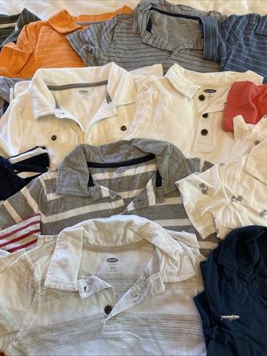 NICE Set Of 14 Boys Sz 5T Collared Cotton Polo Shirts Old Navy Great Condition! - Picture 3 of 10