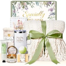 IRINXL Get Well Soon Gifts for Women, Self Care Gift 43x59 Inch, Ivory