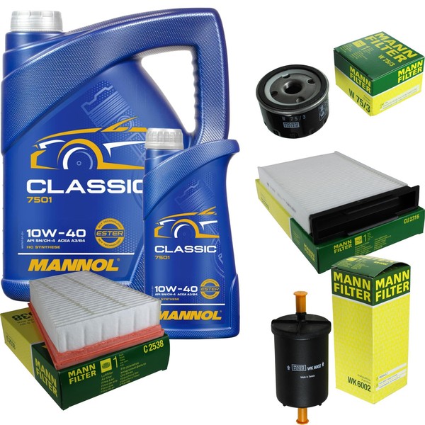 Inspektionspaket 6L Mannol Classic 10W-40 FüR Renault Megane II Coupé-Cabriolet-image