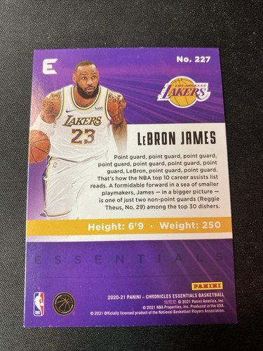 2020-21 Panini Chronicles #227 LeBron James - Picture 2 of 2