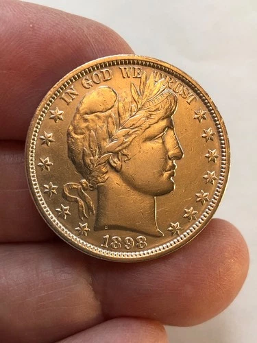 New Listing1898 Barber Half Dollar AU