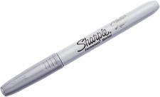 Sharpie Metallic Silver Permanent Marker Fine Point Tip New 5 Markers New