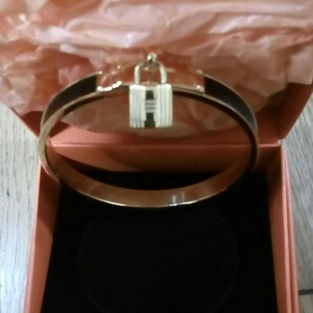 HERMES Kelly Lizard Bangle in Black High Quality Luxury from Japan-image
