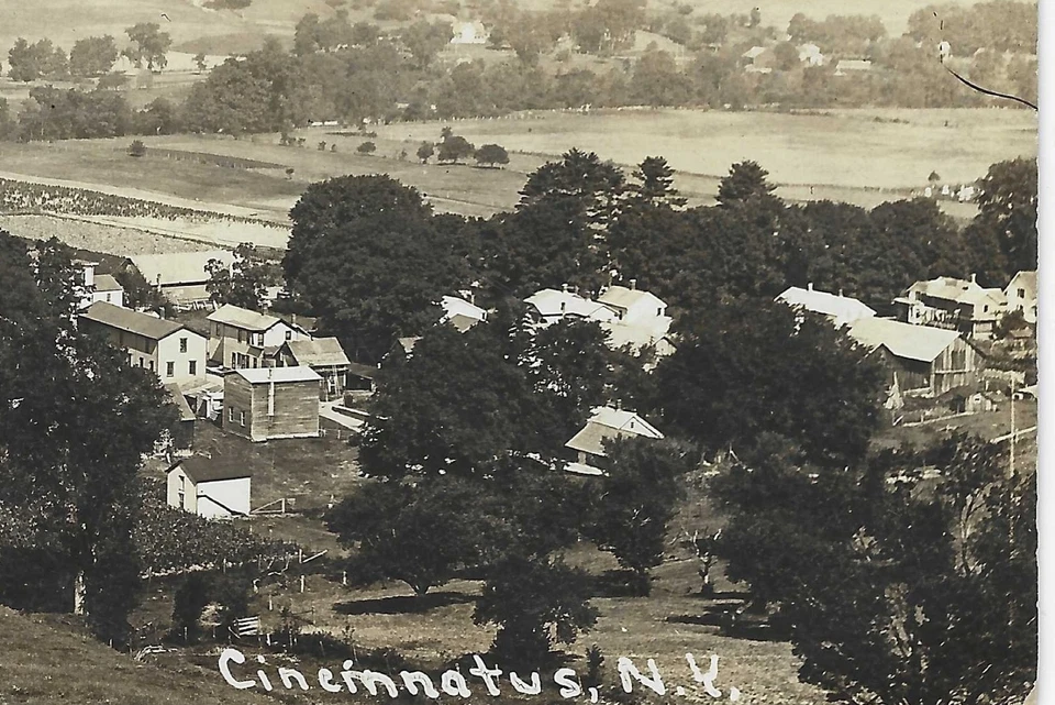Cincinnatus, New York, Birdseye View from East Hill, Cortland Co, Postcard RPPC - Image 4 of 4