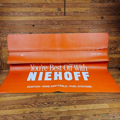 Vintage Niehoff Automotive Mechanics Car Fender Cover Protector Mat Made In USA - Foto 17 di 18
