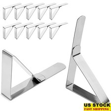 Stainless Steel Tablecloth Clips 12 Pack Secure Clamps Outdoor Picnics Weddings