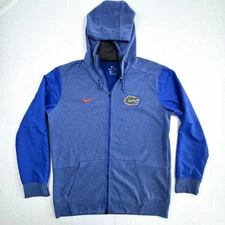 Florida Gators Hoodie Sweatshirt Mens Blue NCAA Football Dri Fit Full Zip Nike