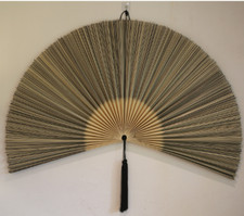 Oversized Bamboo Wall Fan, Handmade Boho Woven Decor, Room Decor, Wall Hanging