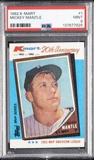 1982 K-MART #1 MICKEY MANTLE PSA 9