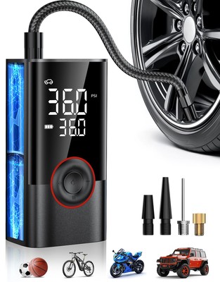 OMQ Tire Inflator Portable Air Compressor, 150PSI Smart Air Pump for Car Tire...