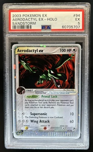 2003 Pokemon EX Sandstorm Aerodactyl Holo #94/100 PSA 5