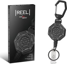 The Ultimate Retractable ID  Keychain Carabiner   Big Clip, 32  Steel Cord, ...