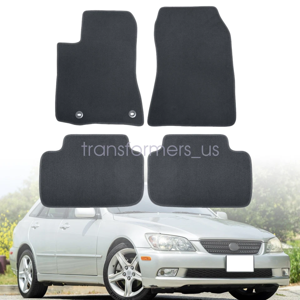 Alfombrillas de terciopelo delanteras y traseras negras antideslizantes para Lexus IS300 2001-2005 Foto 2 de 4